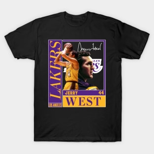 Jerry West Mr Clutch Basketball Legend Signature Vintage Retro 80s 90s Bootleg Rap Style T-Shirt